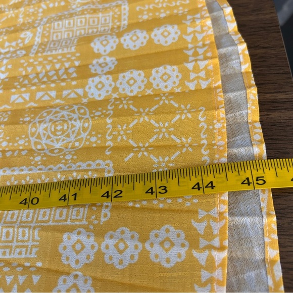 ❤️ Vintage Made in Canada Chic Yellow Patterned Midi Dress - Picture 12 of 12